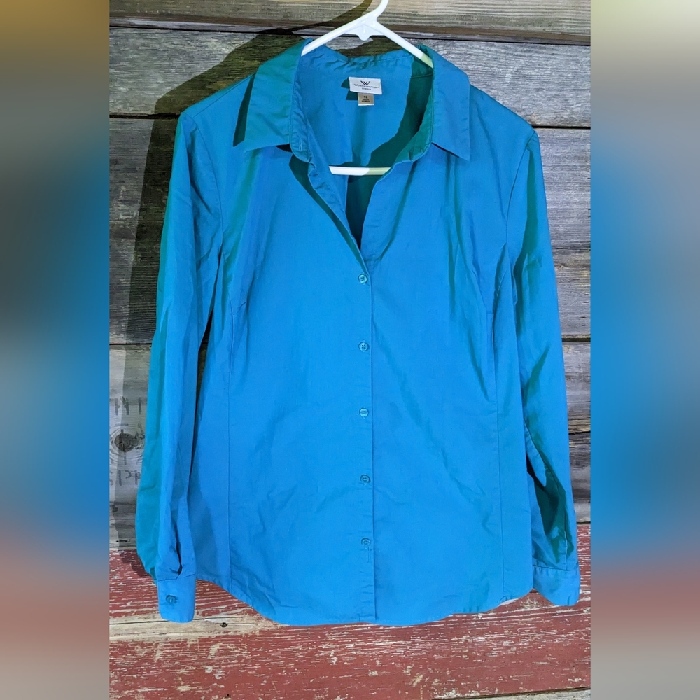 Blue button up
